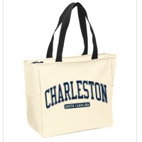 Charleston South Carolina Sc College University Style Zip Tote Bag