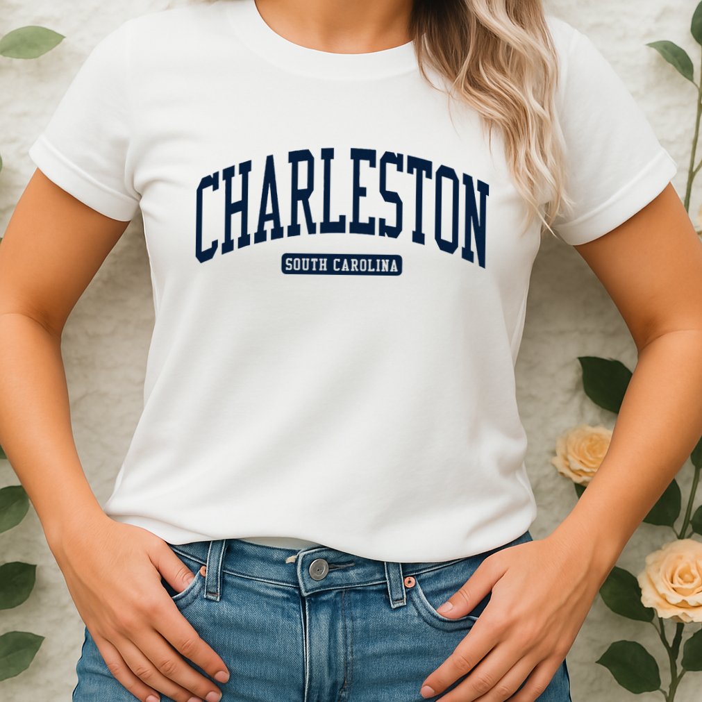 Charleston South Carolina Sc College University Style Womens T-Shirt