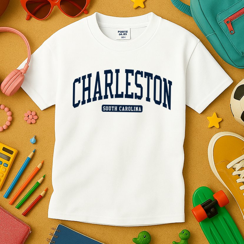 Charleston South Carolina Sc College University Style Kids T-Shirt