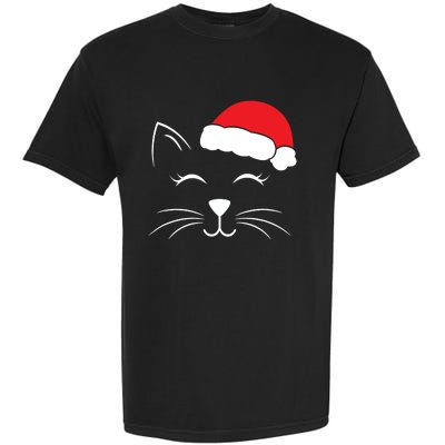 Cute Santa Cat Lover Christmas Garment-Dyed Heavyweight T-Shirt