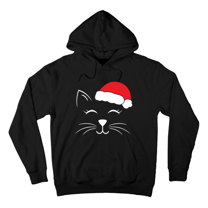 Cute Santa Cat Lover Christmas Hoodie