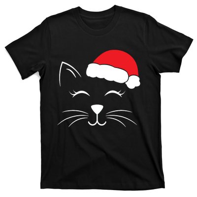 Cute Santa Cat Lover Christmas T-Shirt