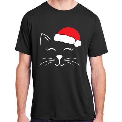 Cute Santa Cat Lover Christmas Adult ChromaSoft Performance T-Shirt