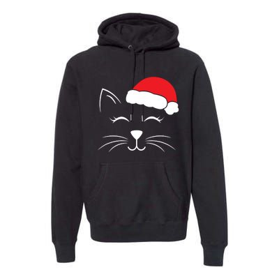 Cute Santa Cat Lover Christmas Premium Hoodie