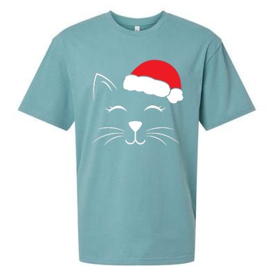 Cute Santa Cat Lover Christmas Sueded Cloud Jersey T-Shirt