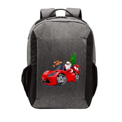 Christmas Santa Claus Reindeer Muscle Car Vector Backpack