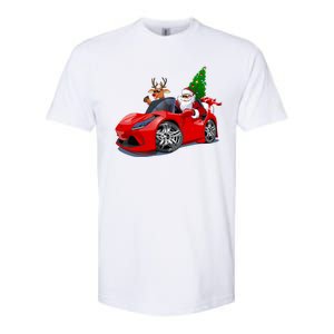 Christmas Santa Claus Reindeer Muscle Car Softstyle CVC T-Shirt