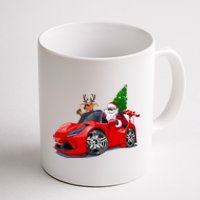 Christmas Santa Claus Reindeer Muscle Car Coffee Mug