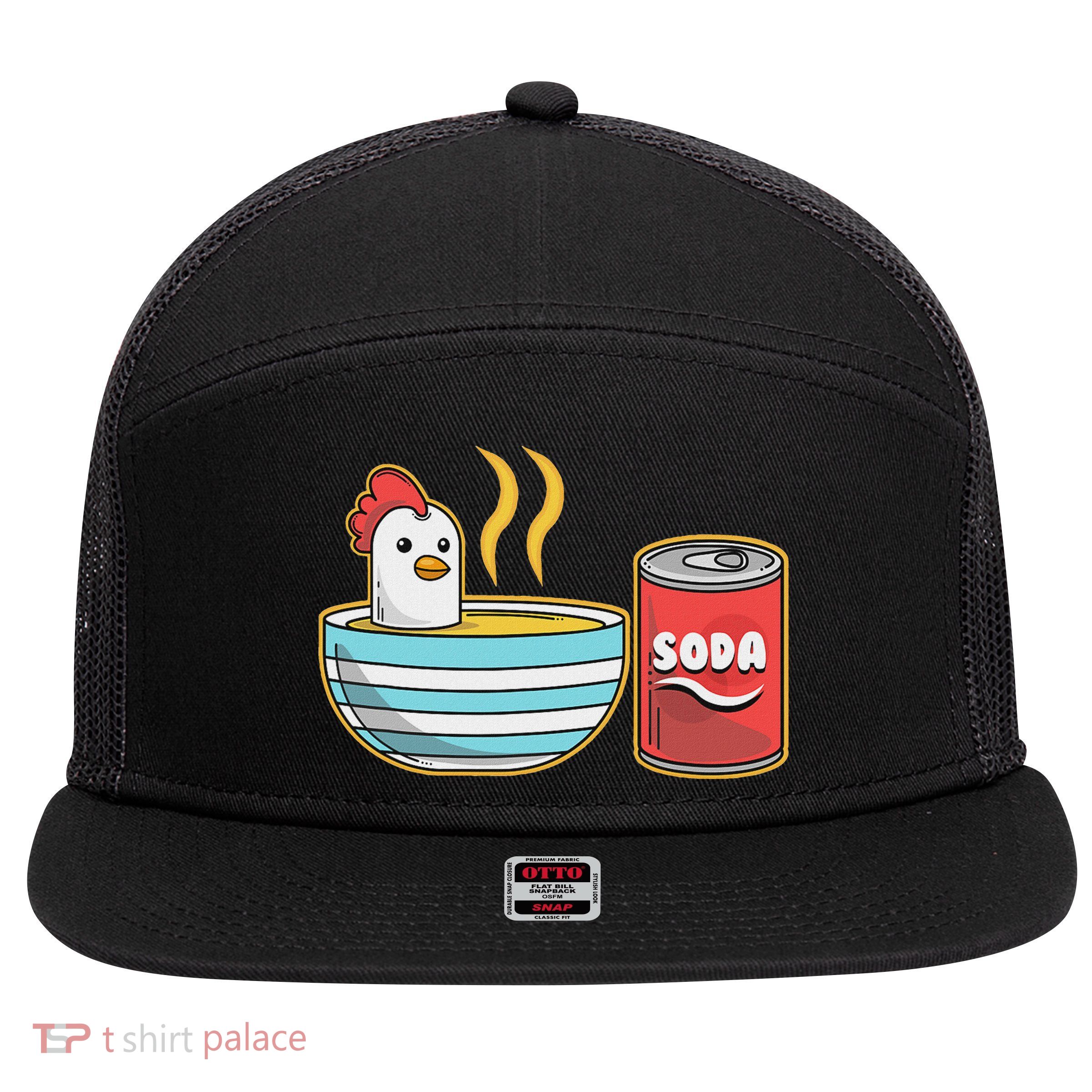 Chicken Soup 7 Panel Mesh Trucker Snapback Hat