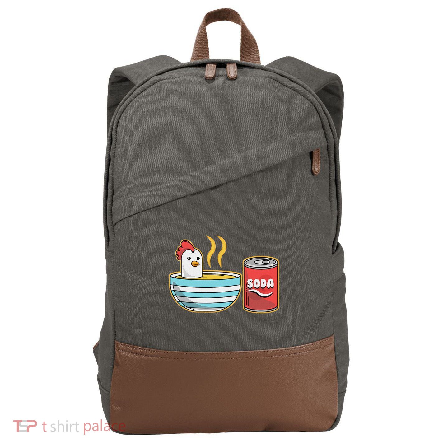 Chicken Soup Cotton Canvas Backpack