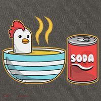 Chicken Soup Cotton Canvas Backpack