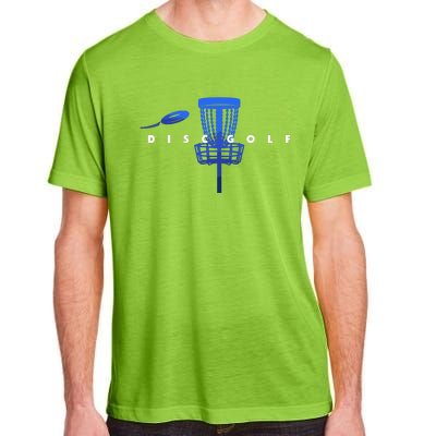 Cool Stylized Disc Golf With Basket And Disc Disk Golf Adult ChromaSoft Performance T-Shirt