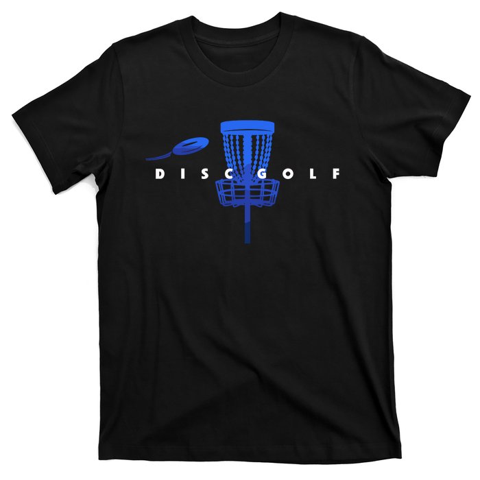 Cool Stylized Disc Golf With Basket And Disc Disk Golf T-Shirt