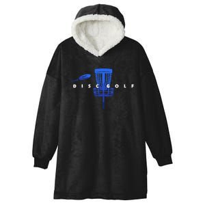 Cool Stylized Disc Golf With Basket And Disc Disk Golf Hooded Wearable Blanket