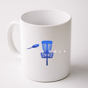 Cool Stylized Disc Golf With Basket And Disc Disk Golf Coffee Mug