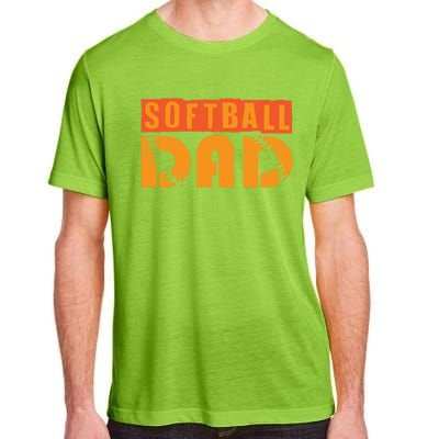 Cute Softball Dad Softball Fathers Softball Dads Gift Adult ChromaSoft Performance T-Shirt