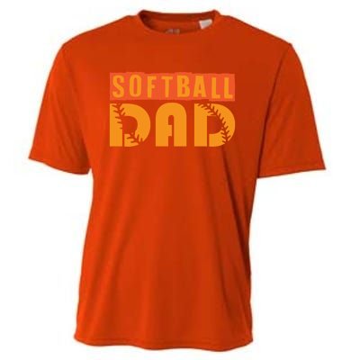 Cute Softball Dad Softball Fathers Softball Dads Gift Cooling Performance Crew T-Shirt