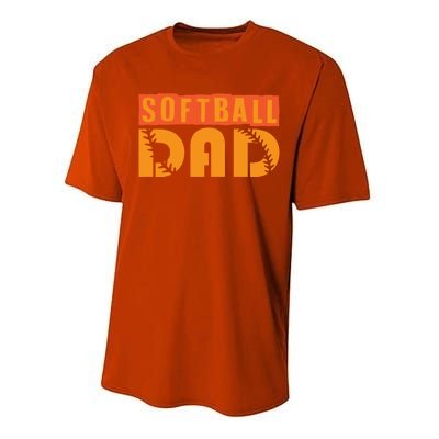 Cute Softball Dad Softball Fathers Softball Dads Gift Performance Sprint T-Shirt