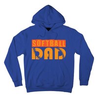 Cute Softball Dad Softball Fathers Softball Dads Gift Hoodie