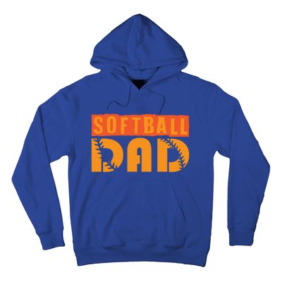 Cute Softball Dad Softball Fathers Softball Dads Gift Hoodie