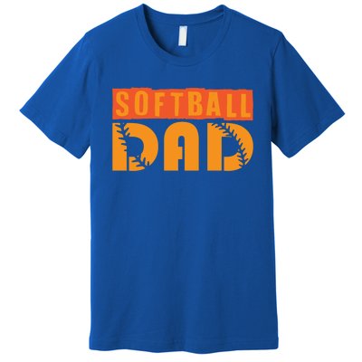 Cute Softball Dad Softball Fathers Softball Dads Gift Premium T-Shirt