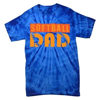 Cute Softball Dad Softball Fathers Softball Dads Gift Tie-Dye T-Shirt