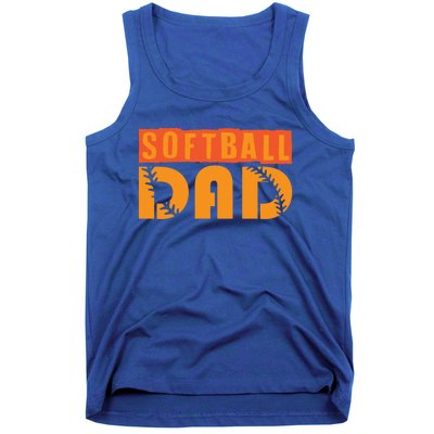 Cute Softball Dad Softball Fathers Softball Dads Gift Tank Top