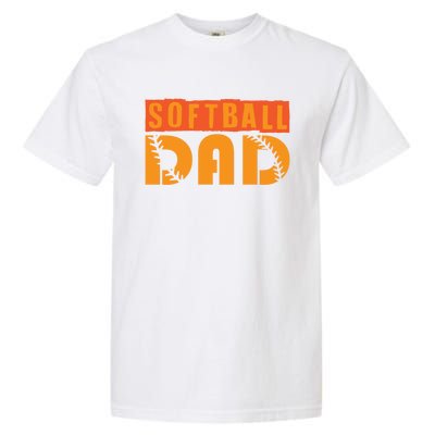 Cute Softball Dad Softball Fathers Softball Dads Gift Garment-Dyed Heavyweight T-Shirt