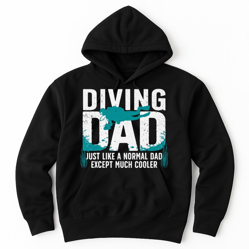 Cool Scuba Diving For Dad  Ocean Scuba Diver Instructor Hoodie