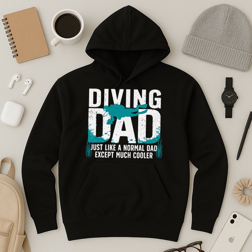 Cool Scuba Diving For Dad  Ocean Scuba Diver Instructor Hoodie