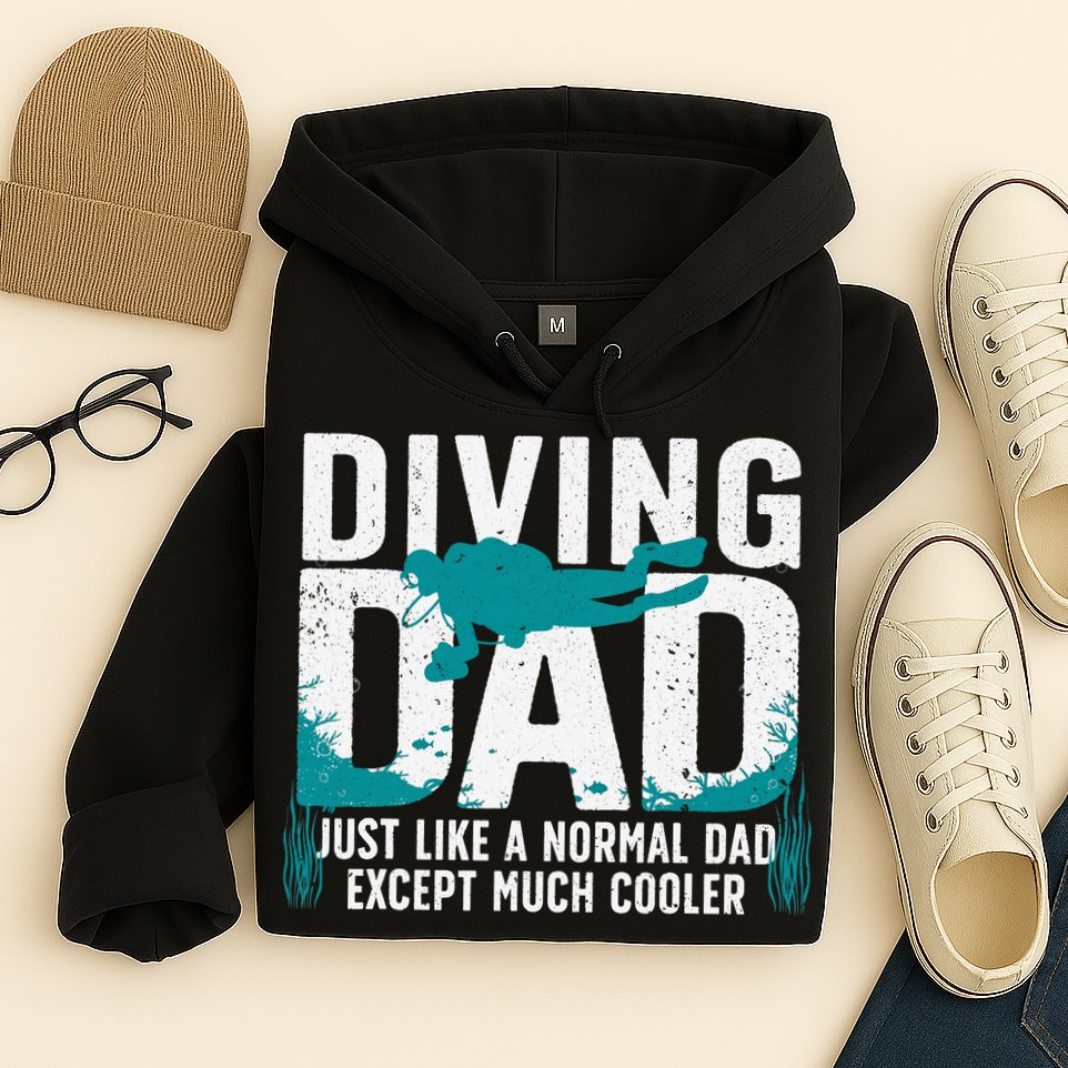Cool Scuba Diving For Dad  Ocean Scuba Diver Instructor Hoodie