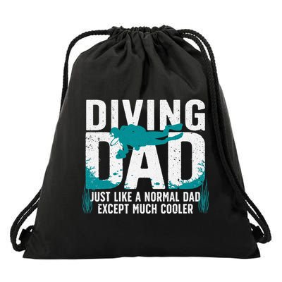 Cool Scuba Diving For Dad  Ocean Scuba Diver Instructor Drawstring Bag