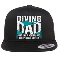 Cool Scuba Diving For Dad  Ocean Scuba Diver Instructor Flat Bill Trucker Hat