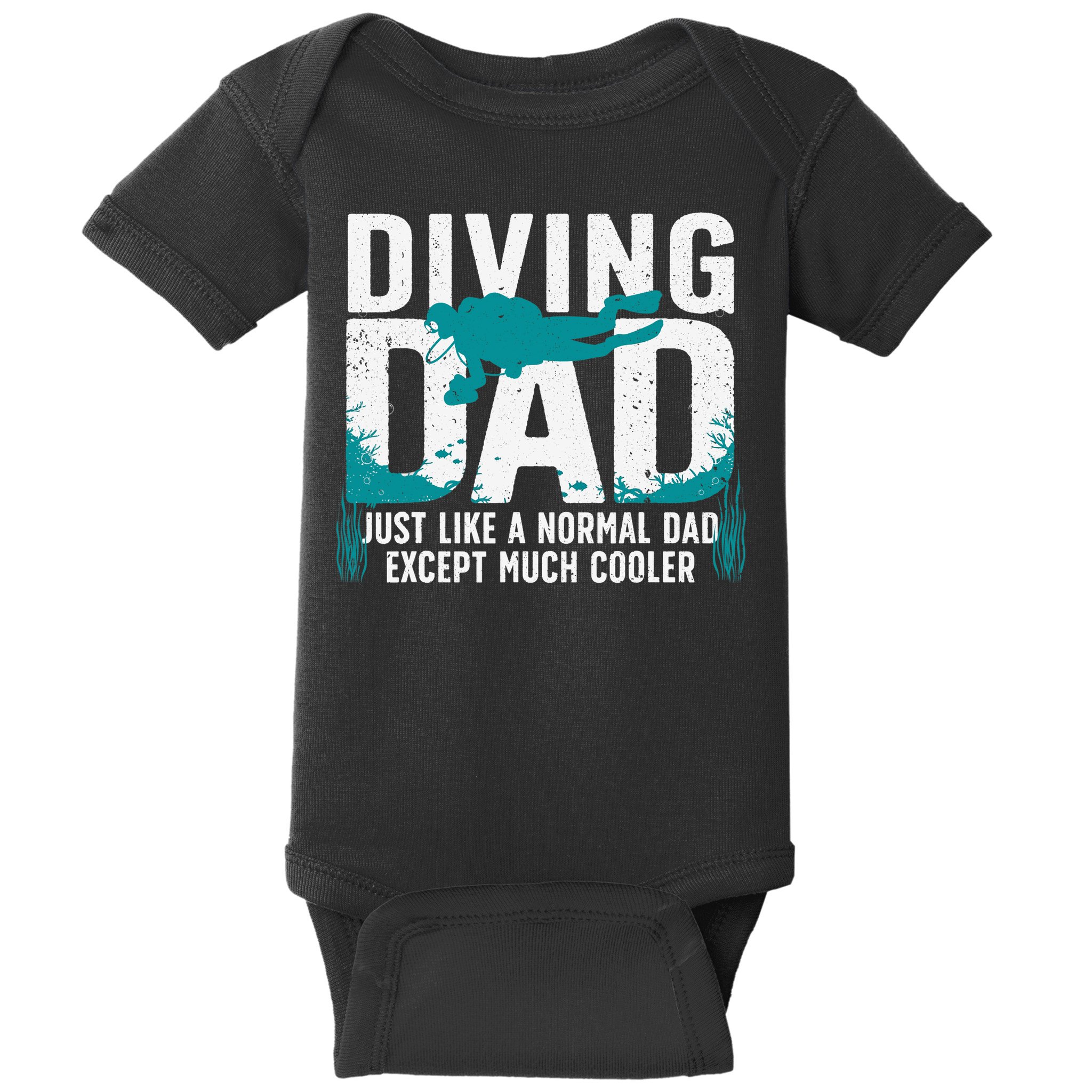 Cool Scuba Diving For Dad  Ocean Scuba Diver Instructor Baby Bodysuit