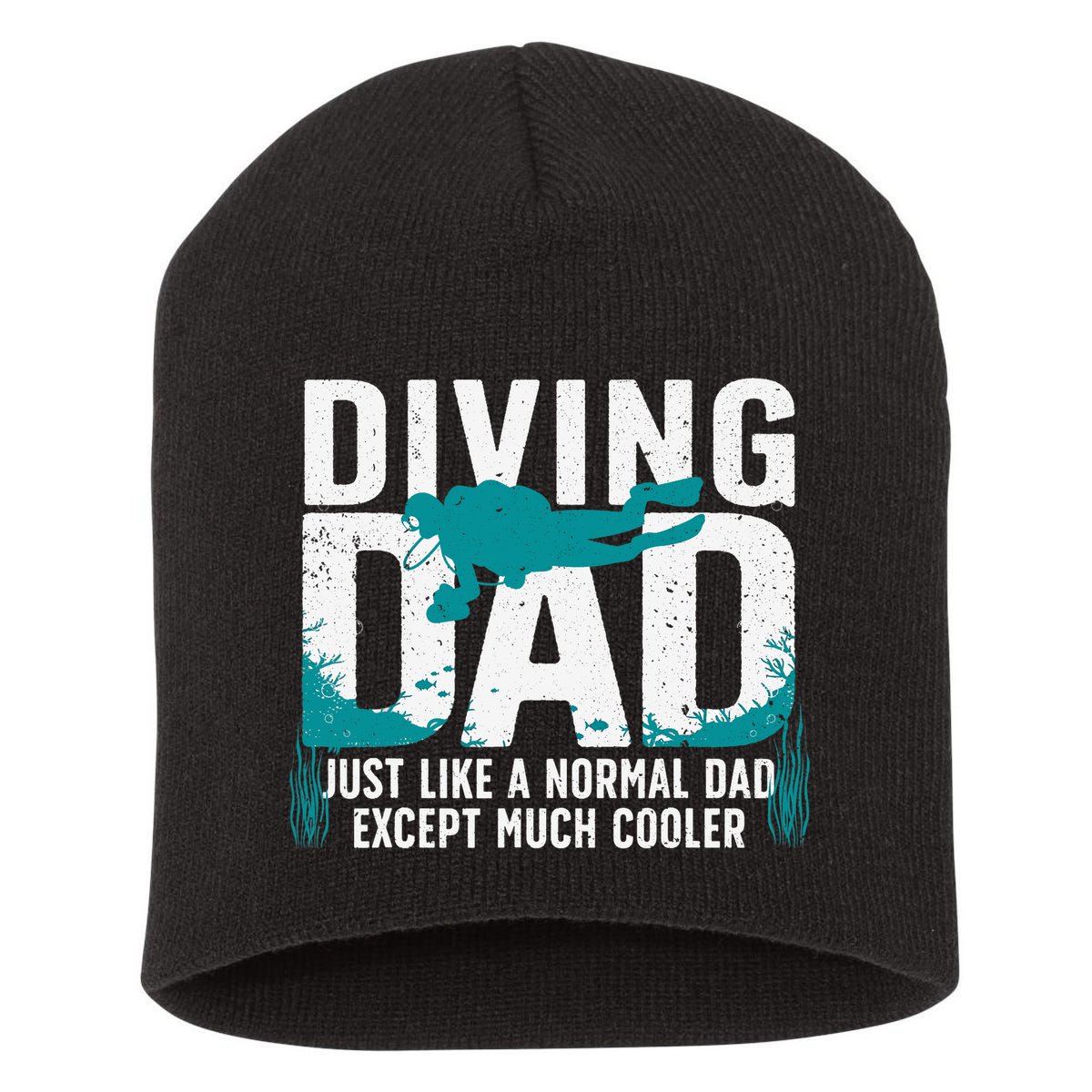 Cool Scuba Diving For Dad  Ocean Scuba Diver Instructor Short Acrylic Beanie