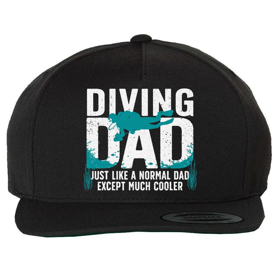 Cool Scuba Diving For Dad  Ocean Scuba Diver Instructor Wool Snapback Cap