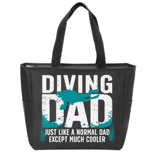 Cool Scuba Diving For Dad  Ocean Scuba Diver Instructor Zip Tote Bag