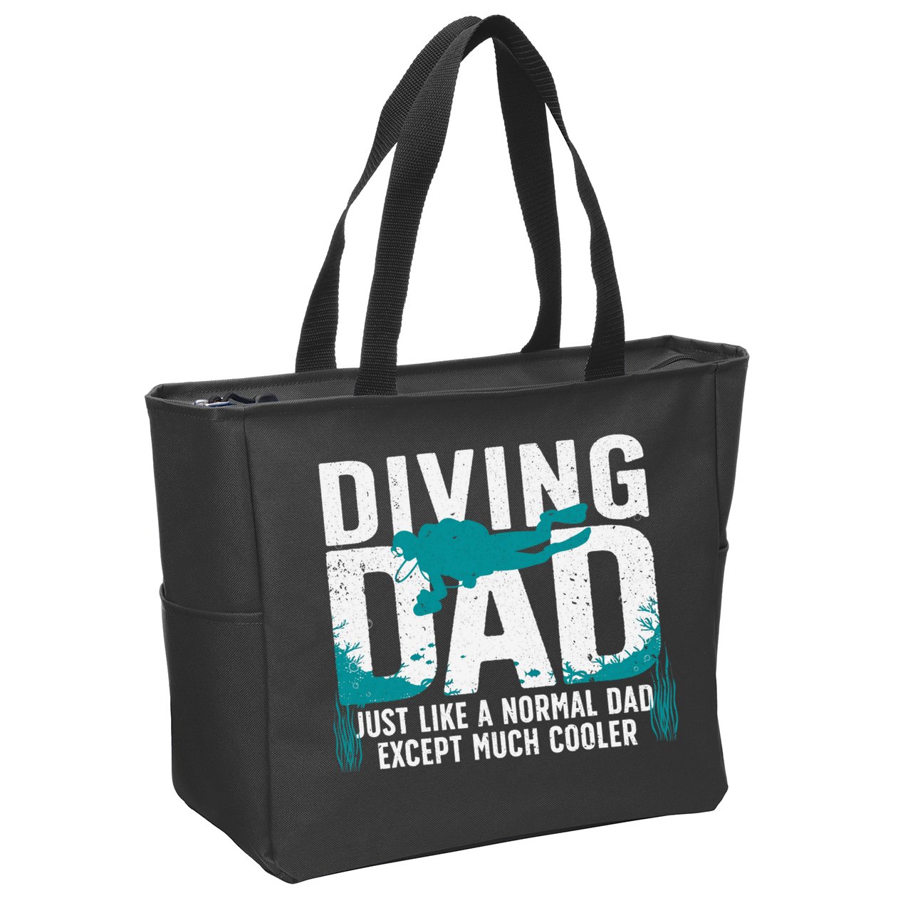 Cool Scuba Diving For Dad  Ocean Scuba Diver Instructor Zip Tote Bag