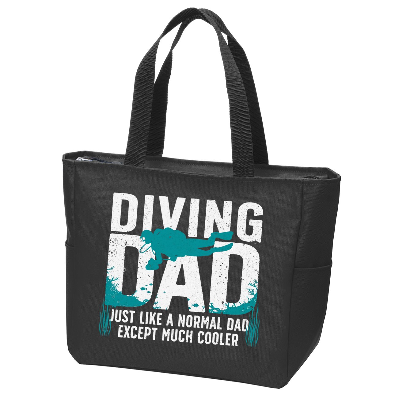 Cool Scuba Diving For Dad  Ocean Scuba Diver Instructor Zip Tote Bag