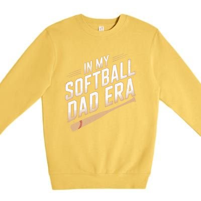 Cute Softball Dads In My Softball Dad Era Proud Softball Dad Gift Premium Crewneck Sweatshirt