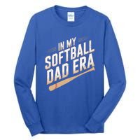 Cute Softball Dads In My Softball Dad Era Proud Softball Dad Gift Tall Long Sleeve T-Shirt