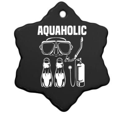 Cool Scuba Diving Themed Design For Men Women Scuba Dive Ceramic Star Ornament