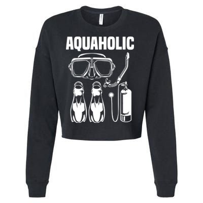 Cool Scuba Diving Themed Design For Men Women Scuba Dive Cropped Pullover Crew