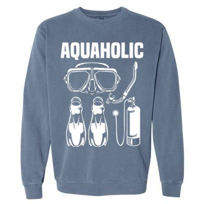 Cool Scuba Diving Themed Design For Men Women Scuba Dive Garment-Dyed Sweatshirt