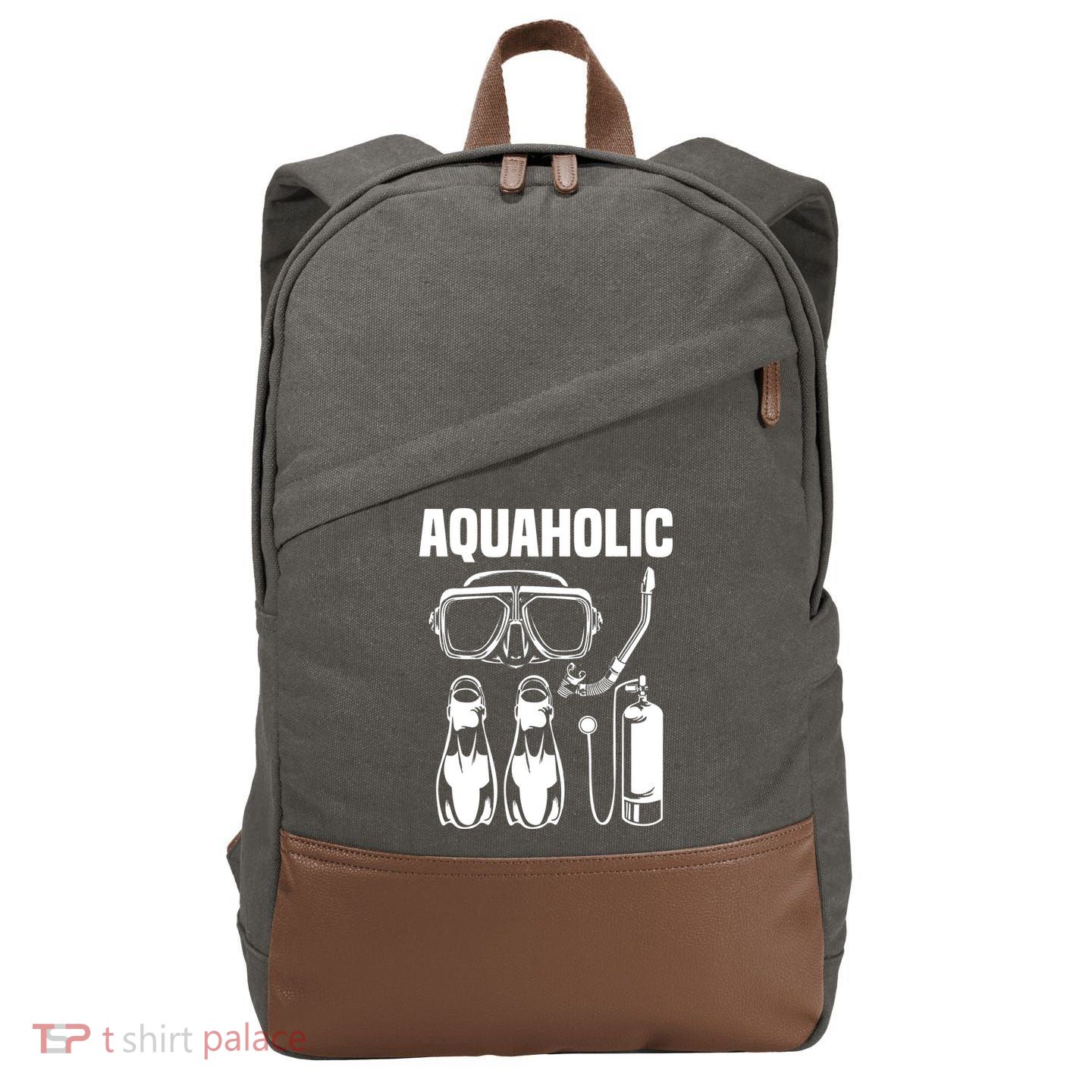 Cool Scuba Diving Themed Design For Men Women Scuba Dive Cotton Canvas Backpack