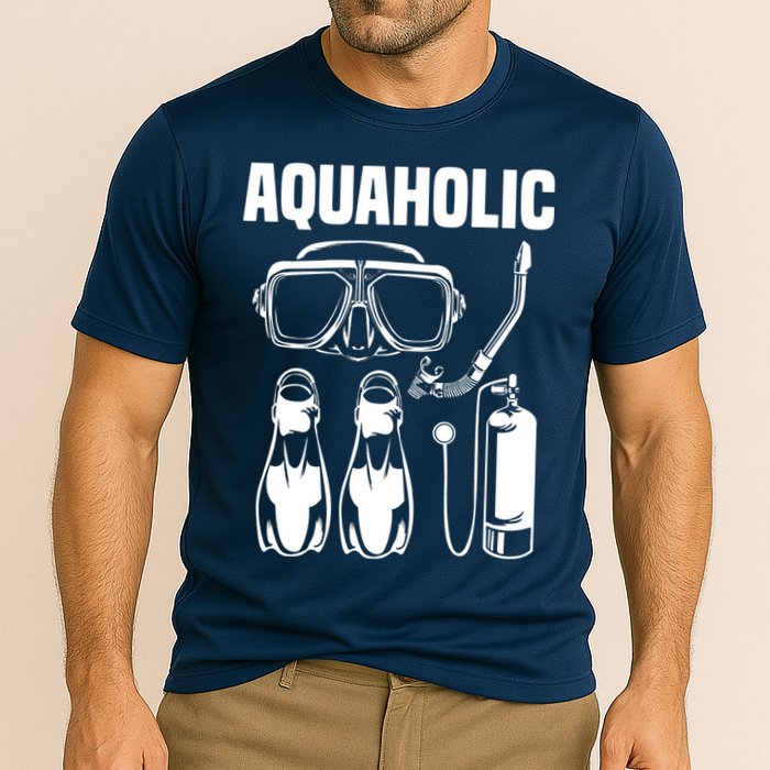 Cool Scuba Diving Themed Design For Men Women Scuba Dive Cooling Performance Crew T-Shirt