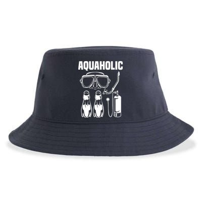 Cool Scuba Diving Themed Design For Men Women Scuba Dive Sustainable Bucket Hat