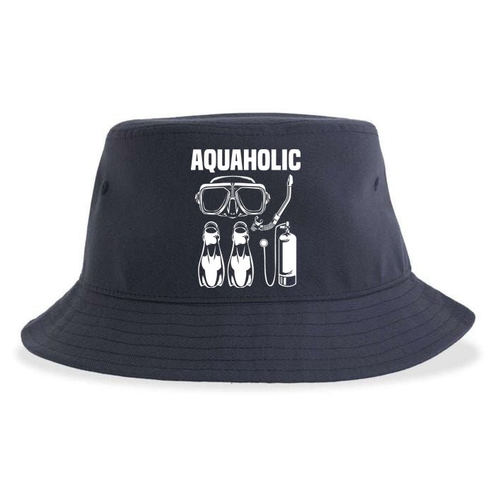 Cool Scuba Diving Themed Design For Men Women Scuba Dive Sustainable Bucket Hat