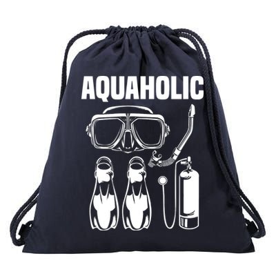 Cool Scuba Diving Themed Design For Men Women Scuba Dive Drawstring Bag