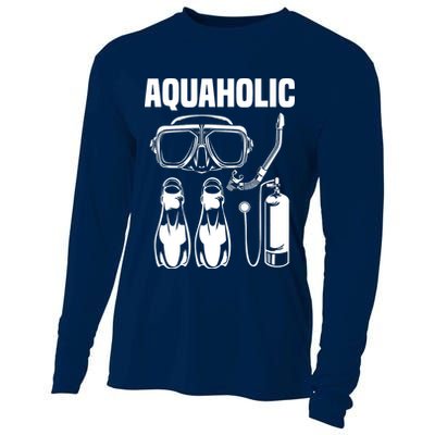 Cool Scuba Diving Themed Design For Men Women Scuba Dive Cooling Performance Long Sleeve Crew